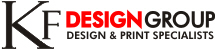 Graphic design logo, kf design group, printing at kf design, graphic design
